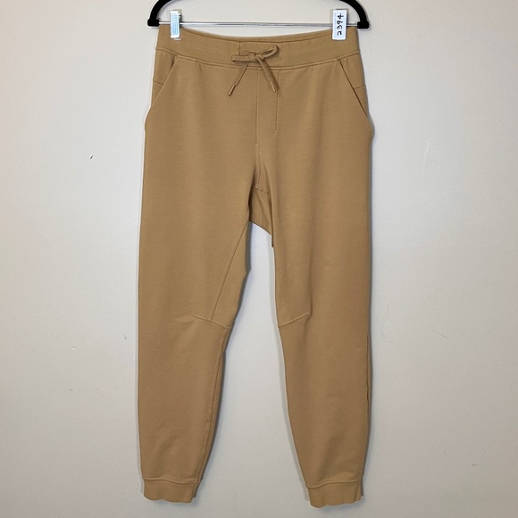 Lululemon City Sweat Jogger Terry Pants - Men's Size M - Yellow Gold Buff - Picture 1 of 10